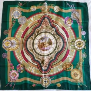 Hermes Scarf La Ronde Des Heures By Loic Dubigeon